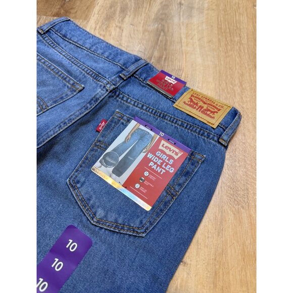 Levis Girls Wide-Leg Jeans Size 10 Blue Denim NWT - Picture 6 of 6